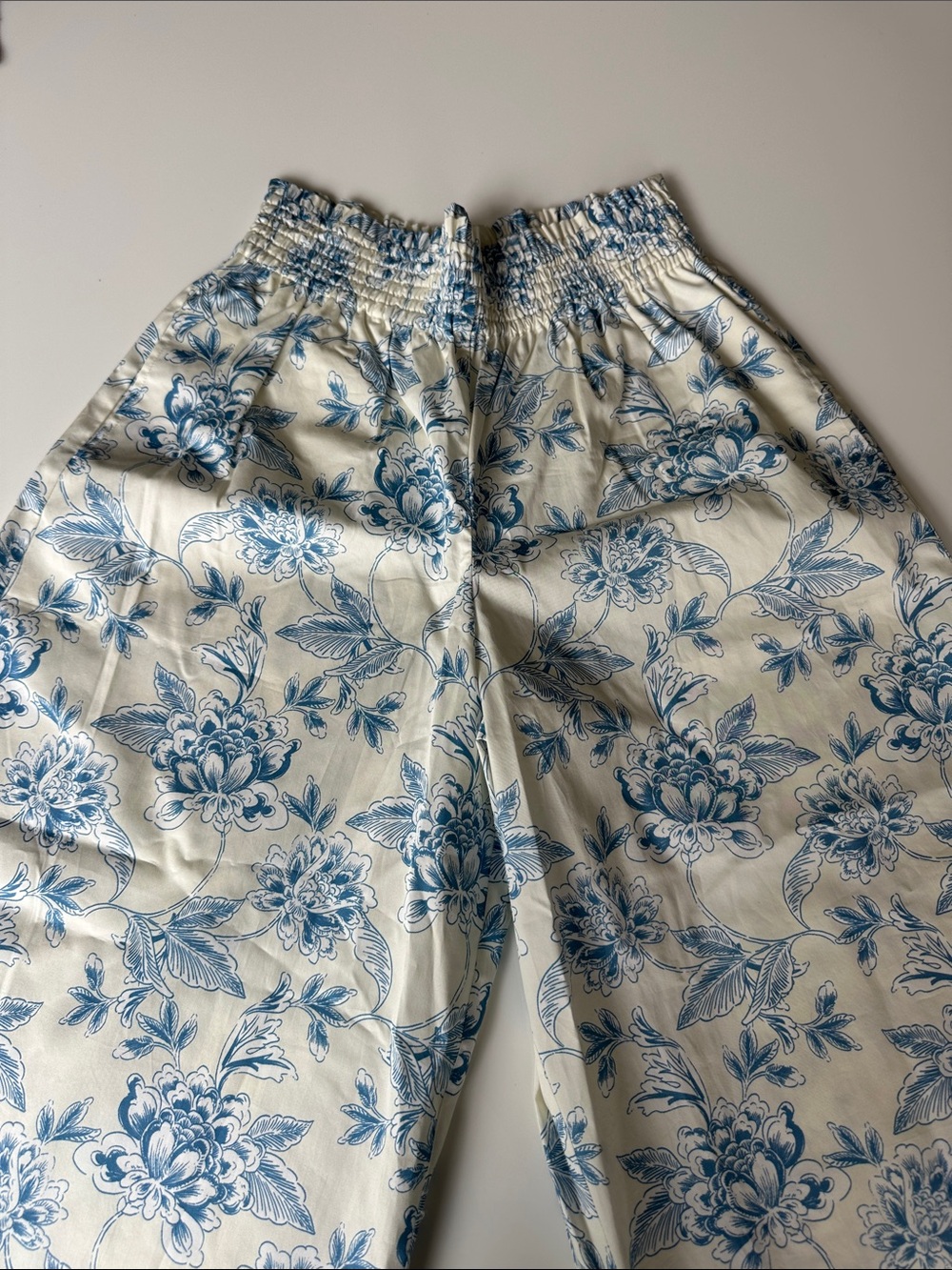 Solid & Stripes Blue Floral Pull-On Pants NWOT Sz. XS